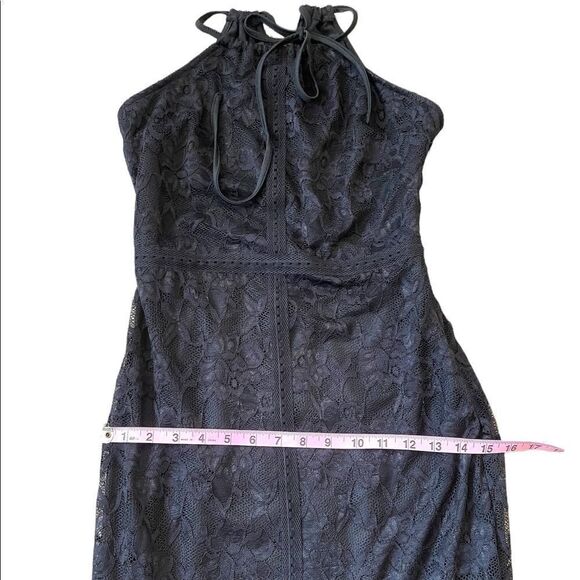Bebe Black Lace Halter Midi Dress - Picture 11 of 15